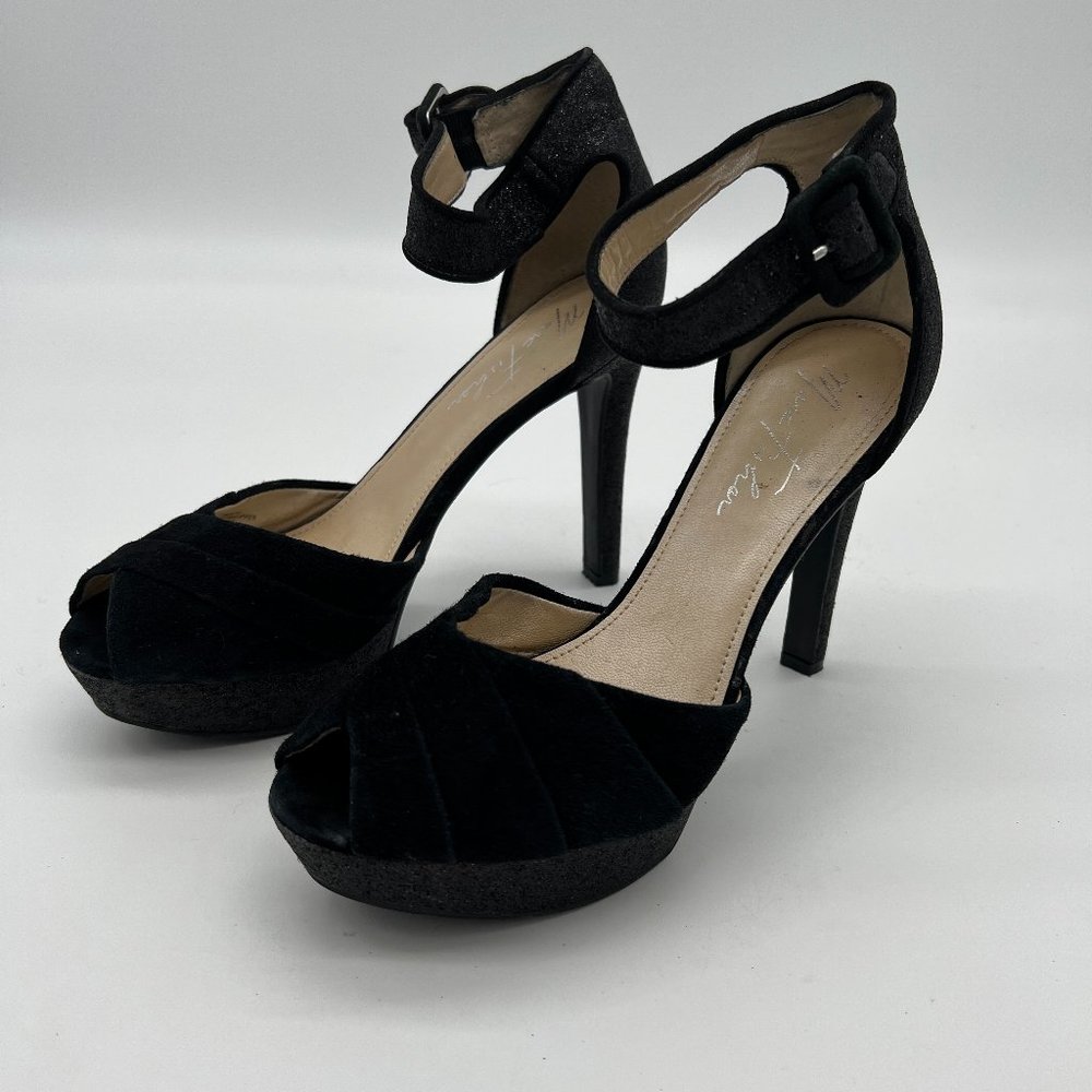 Marc Fischer Twenty Black Sparkle Platform Heels 7.5